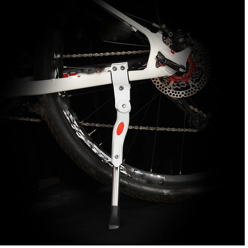 Cycling Bicycle Kickstands Single-Side Bike Stand Aluminum Alloy Bicycle Parts for 22-27'' Sports Road Bike Mountain Bike