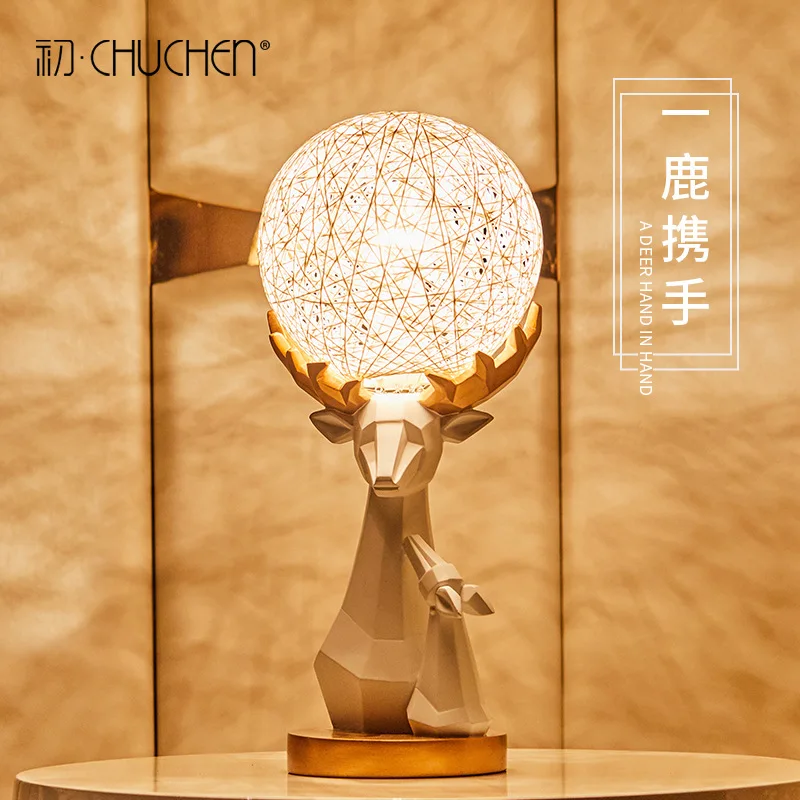 

Олень тростник лампа гостиная спальня прикроватная лампа домашний Декор лампы для спальни