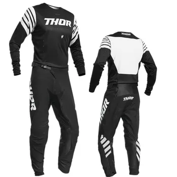 

2020 Black PRIME PRO Moto Jersey And Pant With Inner compression short ATV BMX Motocross Jersey Set ATV Suit Motorcycle MX Gear