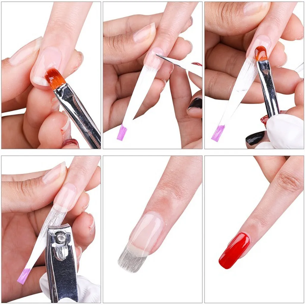 Fibernails волокна Стекло к акриловый Фрезер для ногтей cо шлифовальными салон волокна Стекло лак для ногтей для наращивания комплект волокна Стекло наращивание ногтей пакет волокно Стекло гвозди