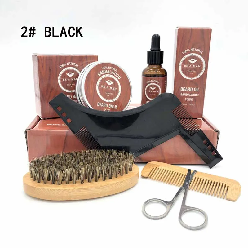 Brand New Men s Beard Care Set Beard Style Template Comb Beard Brush Shaving Comb Mustache 3