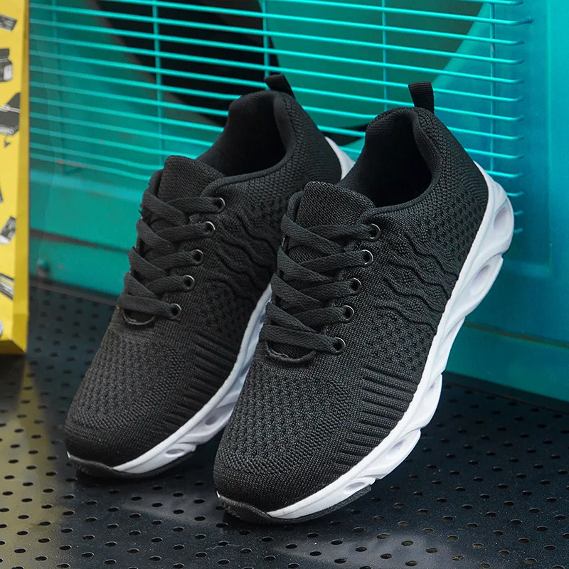 

White Shoes Women's 2019 Spring Summer New Style Fly Netting Surface Breathable Athletic Shoes Junior High School Students Versa