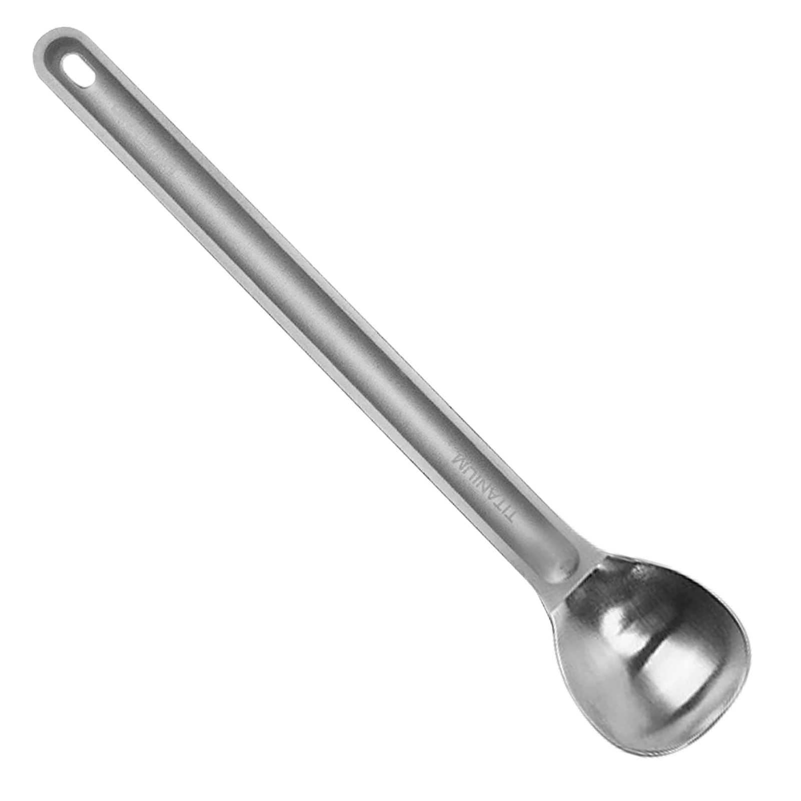 TitaniumLongHandleSpoonTitaniumSporkCutleryCampingSpoonOutdoor