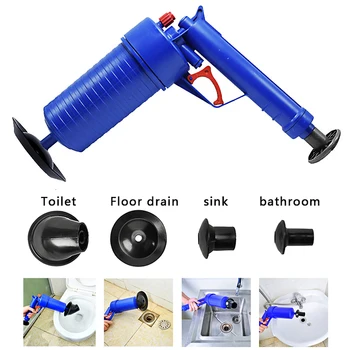 

Toilet Plungers High Pressure Pump Manual Sink Plunger Cleaner Air Power Drain Blaster Gun Pipe Unclog Drainage Unclogging Tool