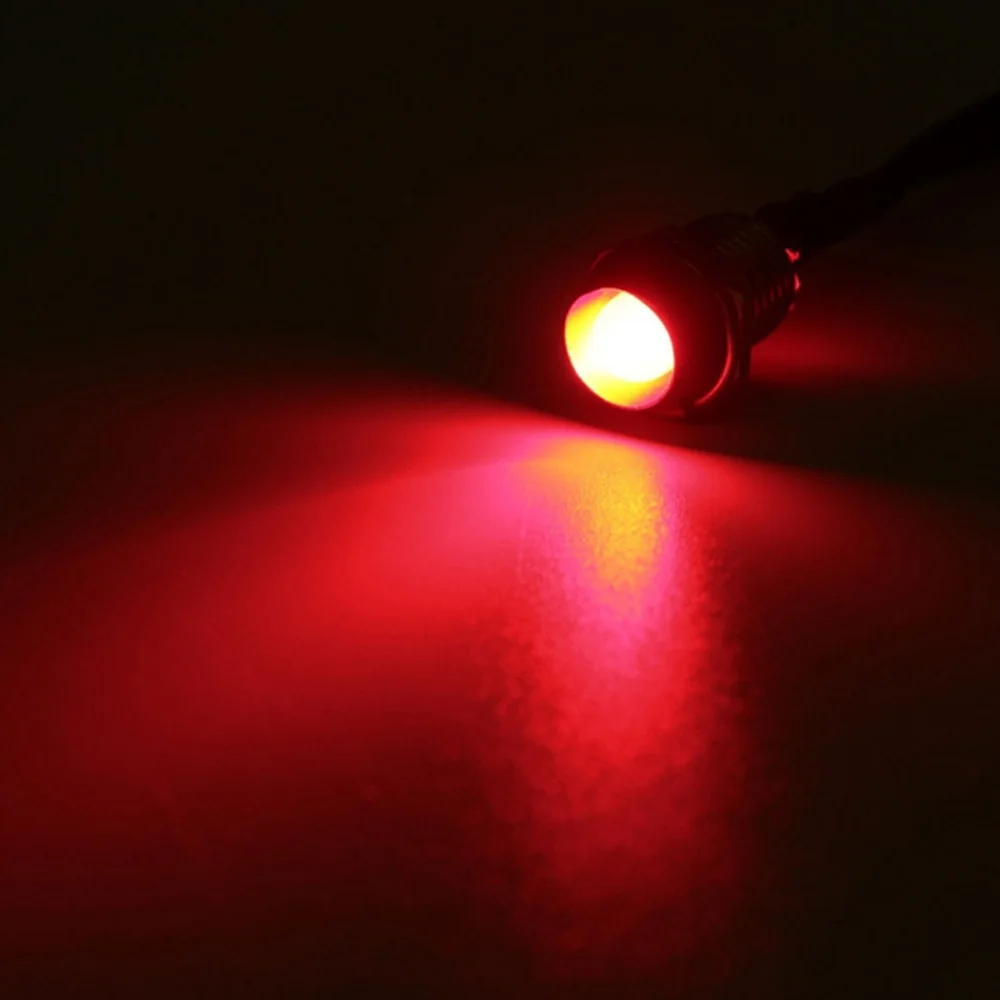 New Arrival 10Pcs DC 12V Emergency Light Indicator Signal Light Turn Signal Indicator led Light Bulb - Color: Red