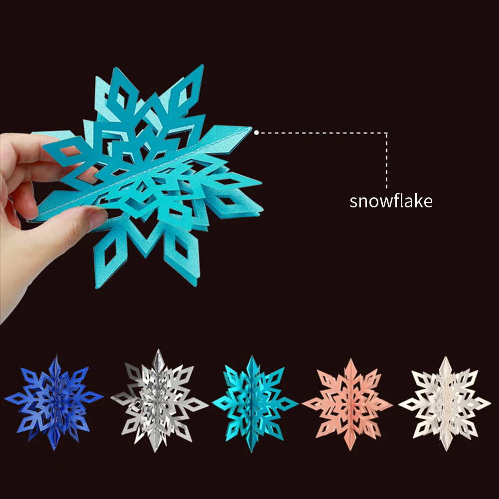 DIY 3D Snowflake Hanging Ornament Christmas Tree Decoration Brick String Pendant For Home Party | Дом и сад