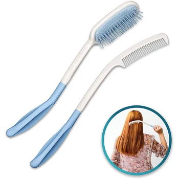 

Long Reach Handled Comb and Hair Brush Set (2 Pcs)