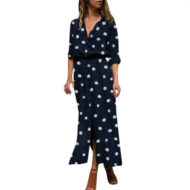 Рисунок 2 - Женское длинное платье в горошек