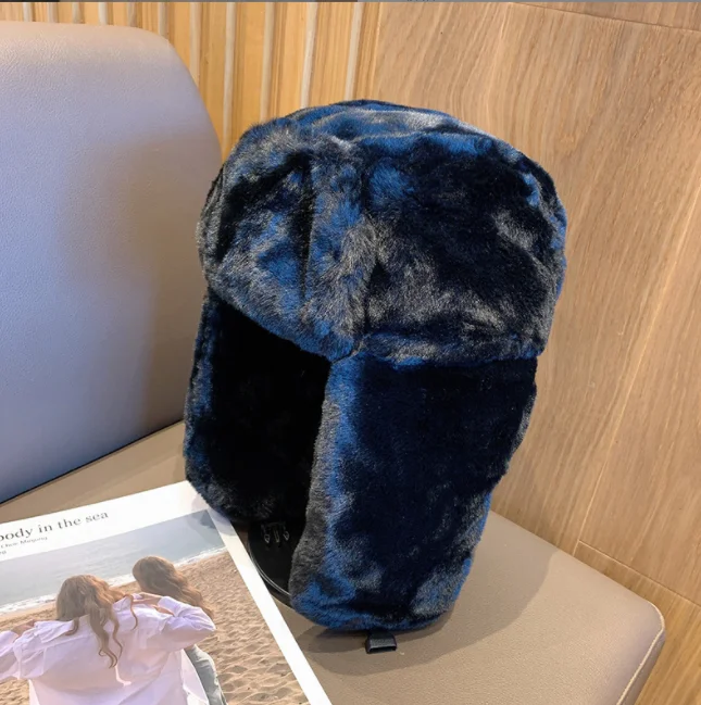 Gorro grueso y cálido para invierno, gorros rusos, moda coreana, Ushanka, orejeras, piloto, tendencia de mujer, sombrero de bombardero ajustable_voghion.com