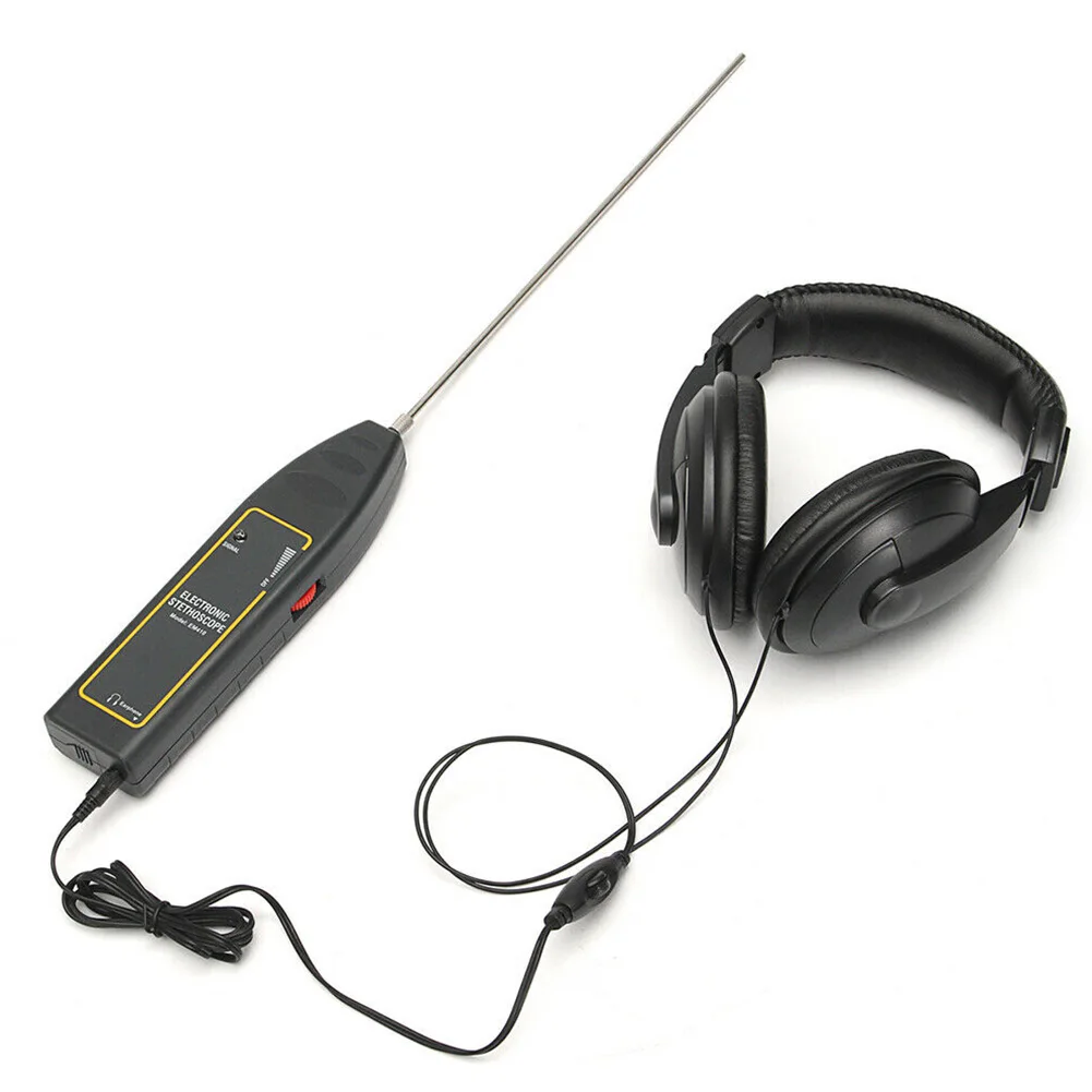  With Earphone Electronic Stethoscope Easy Install Portable LED Indicator Leak Detector Practical Au