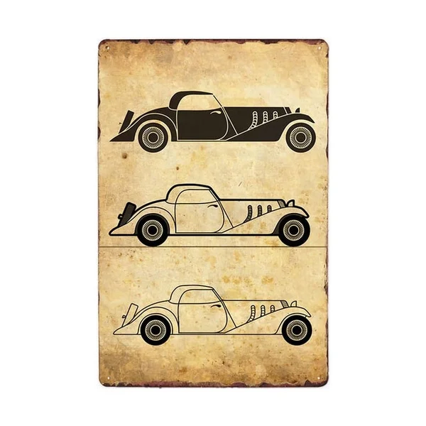 Classic Cars Metal Sign Vintage Poster Garage Decor Retro Car Plaque