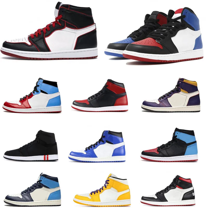 

2020 1S High Purple Pine Green Mens Women Basketball Shoes Shattered Backboard Obsidian Game Royal UNC Bloodline Sports Sneakers
