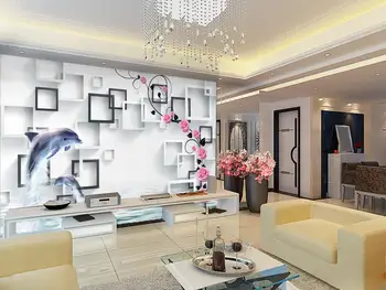 

[Self-Adhesive] 3D Dolphin 12585 Wall Paper mural Wall Print Decal Wall Murals