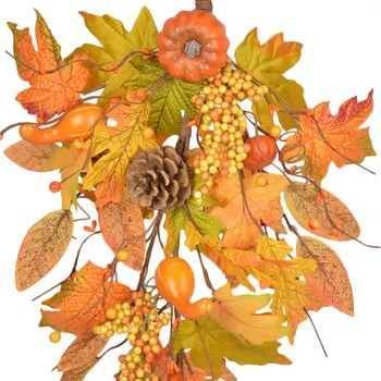 

Simulation Pumpkin Door Swag Hanging Pendant Holiday Props Party Decor Autumn Front Door Home Wreath Decor