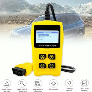 

12V OBDII Auto Diagnostic Scanner Engine Fault Code Reader Diagnosis Scan DTC Automotive Load Battery Engine Fault Lamp Analyzer