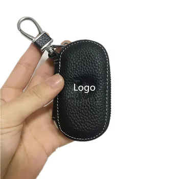 

Genuine Leather Car Keychain Key Fob Case Cover For Toyota Crown Corolla Camry RAV4 For Opel H Key Holder wallet Auto Accessory
