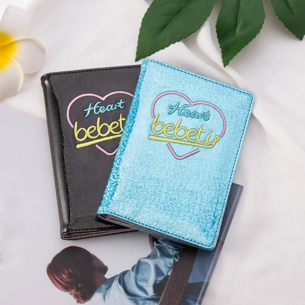 Fashion Trend Women Men ID Credit Card Banquet Letter Card Holder Coin Bag Travel Wallets Holder Double Open 812