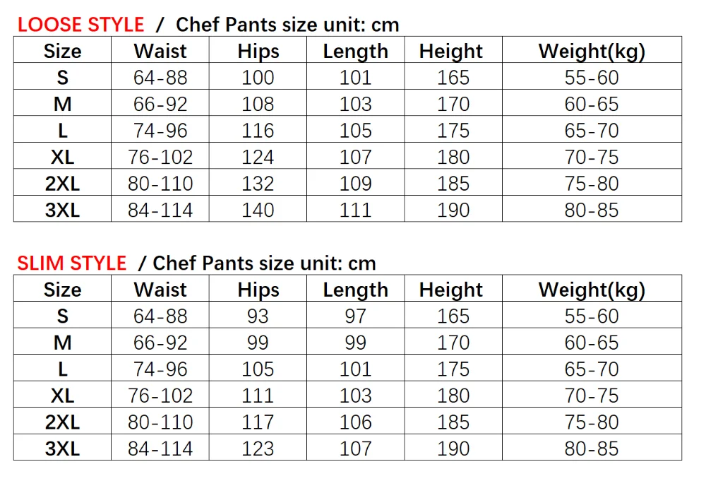 checkout pants size