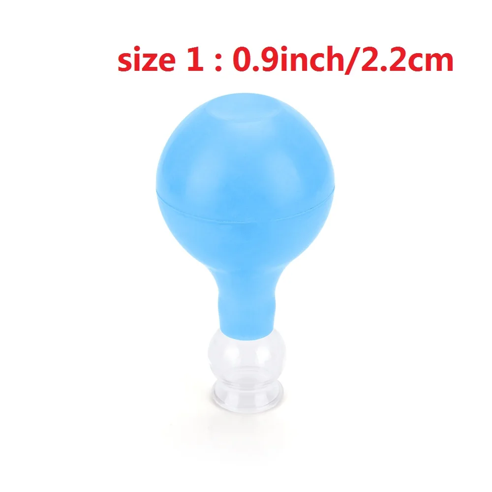 blue 1 Вакуумные чашки с резиновой головкой, семейные медицинские вакуумные банки, устройство для терапии, массаж спины и тела, инструменты для ухода за здоровьем - Цвет: blue 1