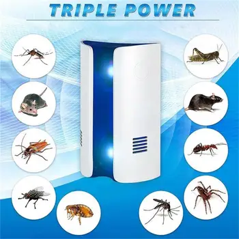 

Ultrasonic 50*13.5mm Electronic Pest Repeller Mosquito Repellent Effective Cockroach Anti-Mosquito Device Outdoor