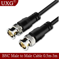 Cable de Video de doble cabezal para monitoreo de vídeo, Cable de cobre a macho BNC macho, engarce recto Q9, línea de Monitor HD, 0,5 M, 1M, 3m