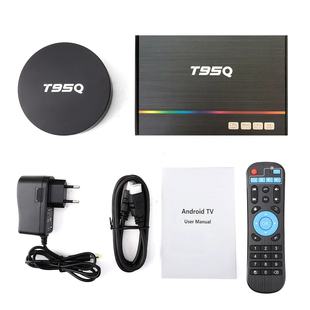 T95Q 4K Smart TV BOX Android Box 9 0 4 Гб RAM 32 64 ROM Amlogic S905X3 2 & 5G WIFI BT4.0 USB 3 H.265|ТВ-приставки и