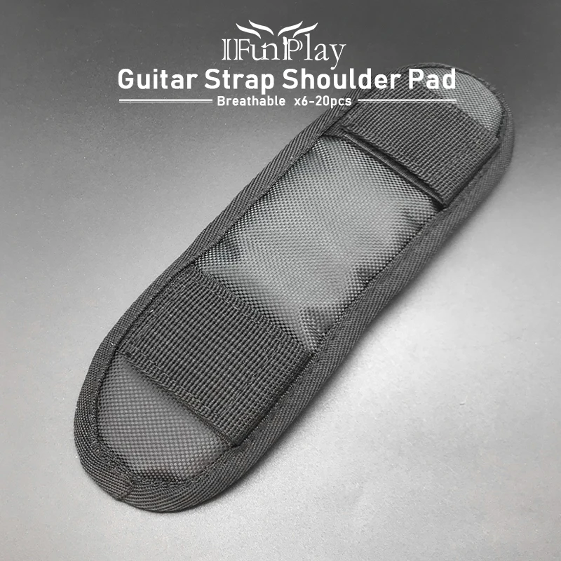 

6/20pcs Removable Guitar Strap Shoulder Pad Anti-slip Breathable Strap Pad for Acoustic Electric Guitar Bass