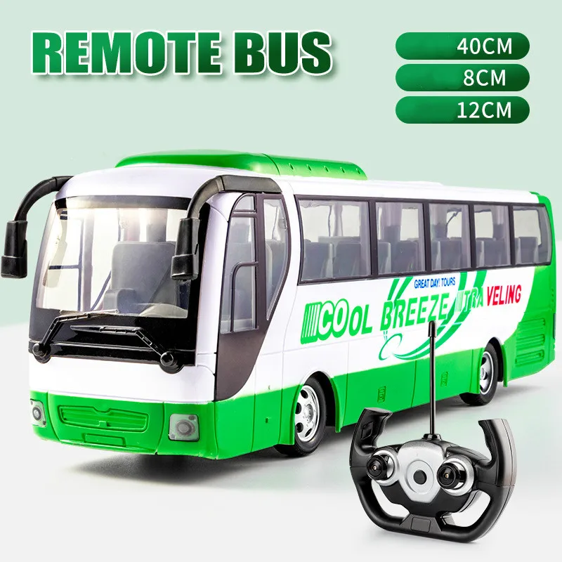 RC Bus Two Layers Electric City Bus Express Wireless Radio Control Car with LED Light Model Toys for Children RC Vehicles Model RC Cars cheap RC Cars