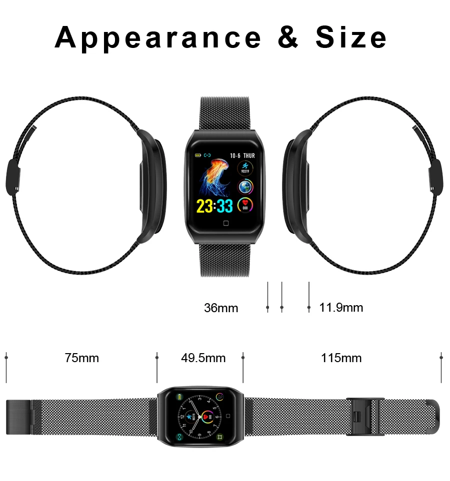 F9, умный браслет для женщин и мужчин, водонепроницаемый, 24 часа, пульсометр, кровяное давление, монитор сна, спортивный смарт-браслет для Android IOS