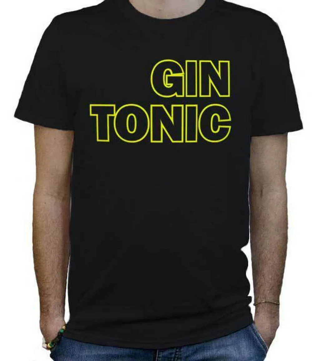 T-shirt Gin Tonic Maglietta Divertente Barman Long Drink Cocktail Aperitivo Cotton Tee Shirt Breathable Tops |