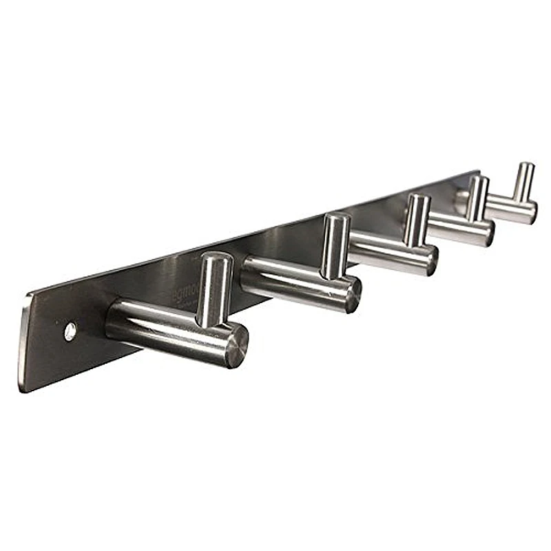 3-7 Stainless Steel Bathroom Kitchen Hanger Organizer Towel Holder Rack Wall Hooks Door Clothes Hanger Bedroom Mount Hook