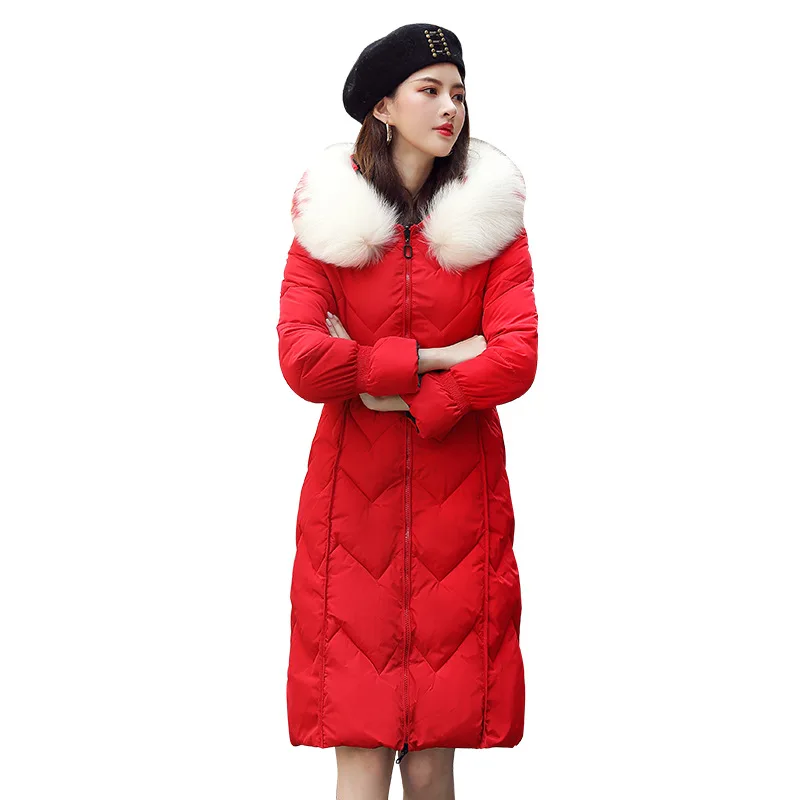 

High Quality Women Winter jacket Double Two Sides Printing Ladies Coat Cotton Padded Warm Slim Female Parka Girl Jacket D190908