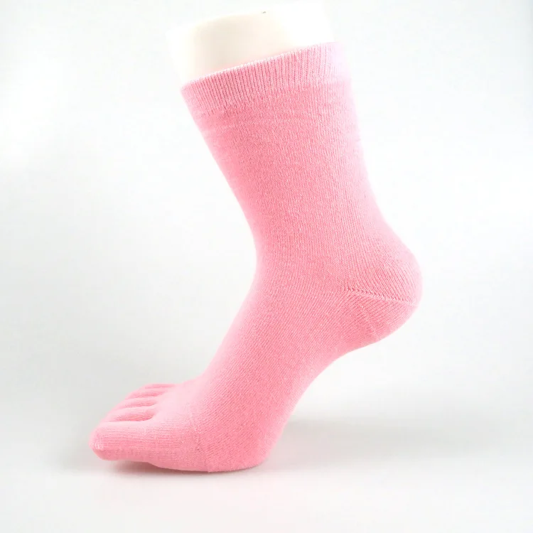 5 Pairs Winter Thermal Socks for Women Thicken Cotton Terry Five Finger Socks Solid Simple Breathable Warm Snow Socks with Toes 19 He961d5d00ce146eca658e83b51479d82n