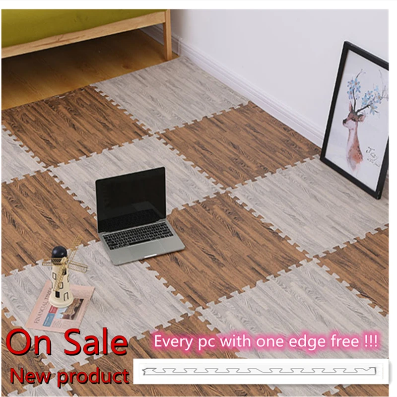 Newest Wood Grain Puzzle Mat Baby Foam Play Splicing Bedroom Thicken Soft Modern Floor Kids Rug Living Room Crawling Carpet 1pc 2