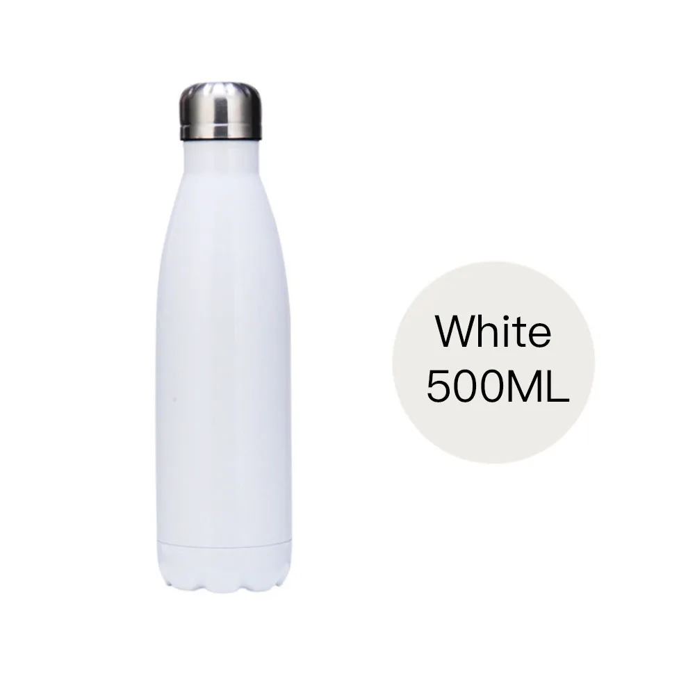Бутылки для воды 500 мл Термос с двойными стенками термос из нержавеющей стали бутылка для воды термос для спорта - Цвет: E