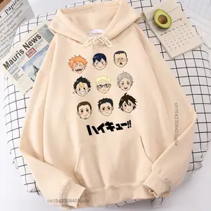 Moletom preto Asas Haikyu Anime De volei Arte masculino feminino flanelado