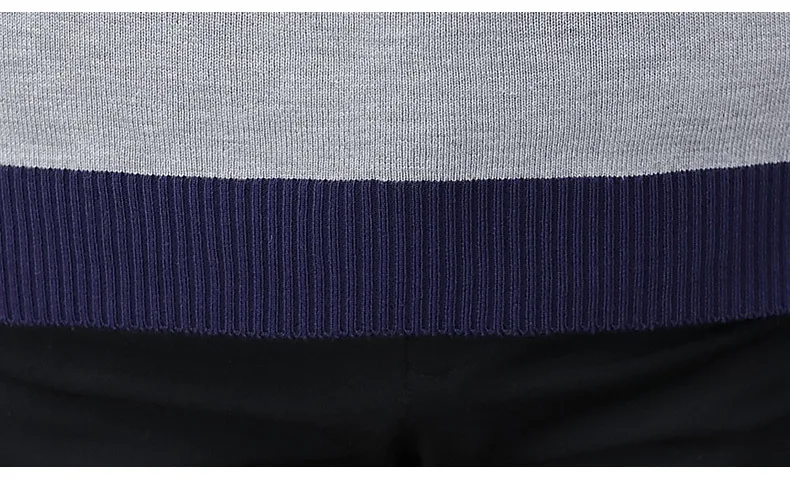 Модный мужской пуловер с круглым вырезом и длинным рукавом, Осенний брендовый свитер, вязаный пуловер, Мужская Осенняя повседневная одежда в полоску