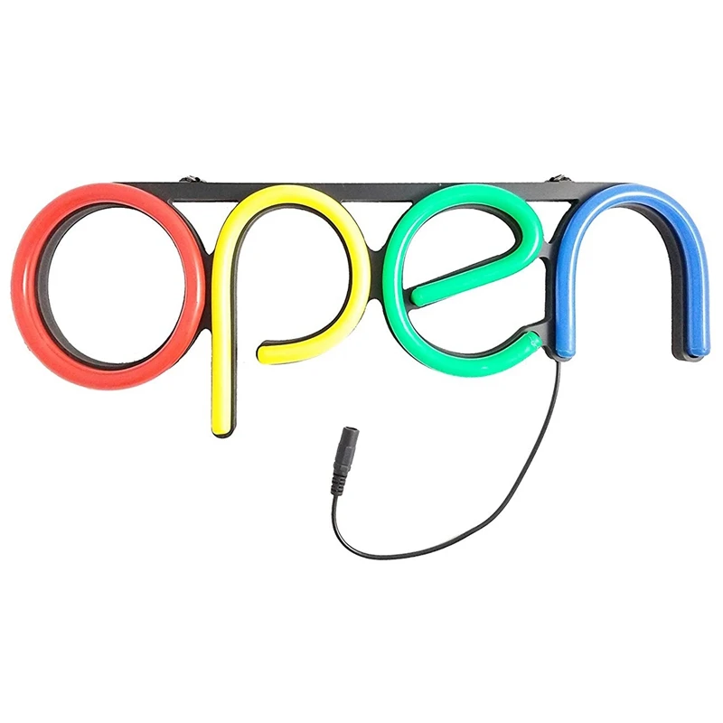 

16 inch Open Neon Sign Led Light Handmade Visual Artwork Bar Club Ktv Wall Decoration Commercial Lighting Colorful Neon Bulbs Eu