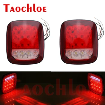 

1 Pair 12V LED Tail Light For Jeep Wrangler TJ CJ YJ JK Truck Lorry Trailer Brake Stop Reversing Lights Rear Warning Signal Lamp