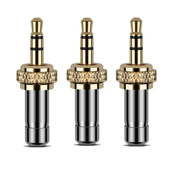 

Speaker Connectors 3.5mm Audio Jack Male 3 Pole Stereo Solder Headphone Jack For D11 D16 B03 P03 P2 Gold Plated Copper Adapter