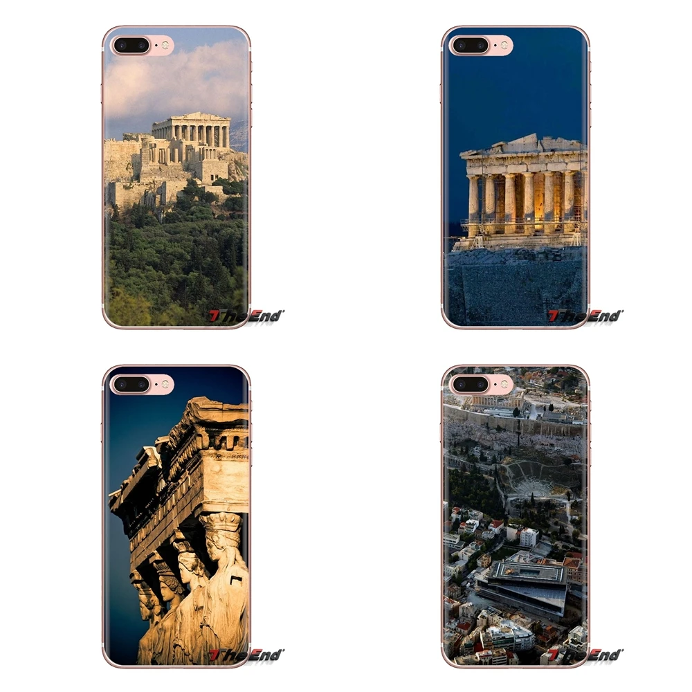 For iPod Touch Apple iPhone 4 4S 5 5S SE 5C 6 6S 7 8 X XR XS Plus MAX Soft Transparent Bag Case Porch Caryatids Acropolis Athens |