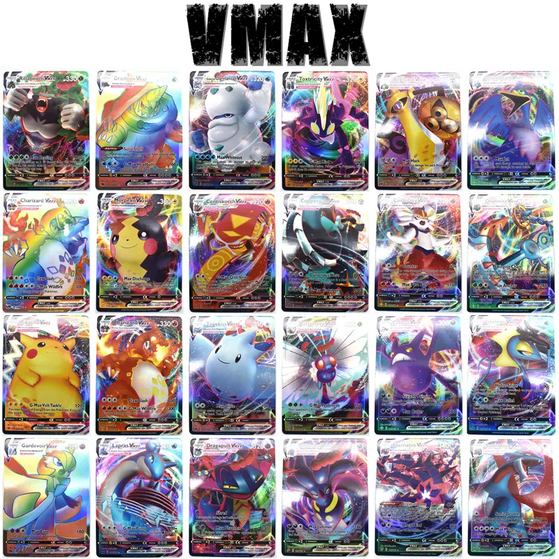 Карточки с покемонами 30 шт. аниме карточки Пикачу для детей на английском языке