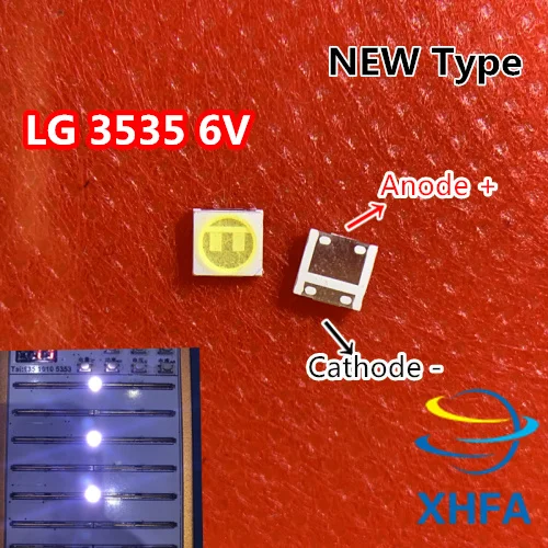 30 шт./лот для LG SMD СВЕТОДИОДНЫЙ 3535 6V холодный белый 2W для ТВ/lcd подсветка ТВ приложения