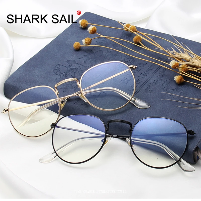 

SHARK SAIL 3447 Classic Defence Blue Light Glasses Frame School Wind Decorative Pattern Spectacle Frame Taobao Glasses