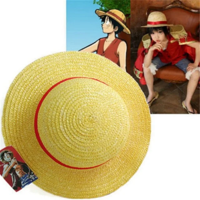 Cosplay Japanese cartoon props hat Luffy strawhat one piece children/adult Straw Hat Visor |