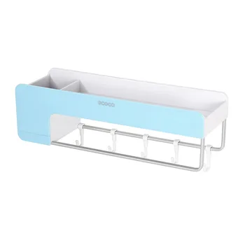

Ecoco Bathroom Shelf Wall-Mounted Punch-Free Shower Shelf Kitchen Shelf Basket Shelf Shelf Shower Room-Blue