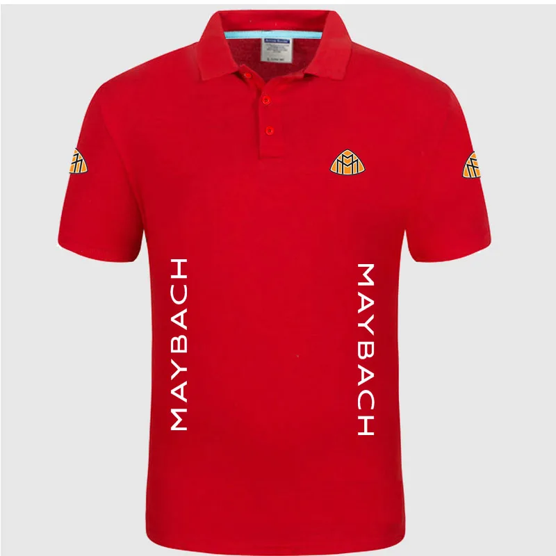 Men Polo Shirt Maybach Polos Button Short Sleeve Polo Shirt Homme Solid Summer