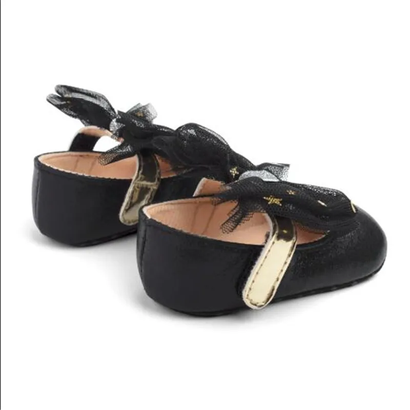 Lovely Bowknot Baby Shoes Infants PU First Walkers Soft Sole Infants Crib Shoes Newborn Girls Princess Shoes