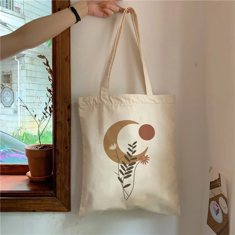Retro Boho piante estetica tela Tote Bag borsa da donna Harajuku Ulzzang  moda borse a tracolla borsa per studenti di grande capacità - AliExpress