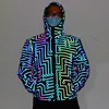 Men geometric circuit lines colorful reflective jackets hip hop windbreaker men's reflect light casual coats jaqueta masculina 3